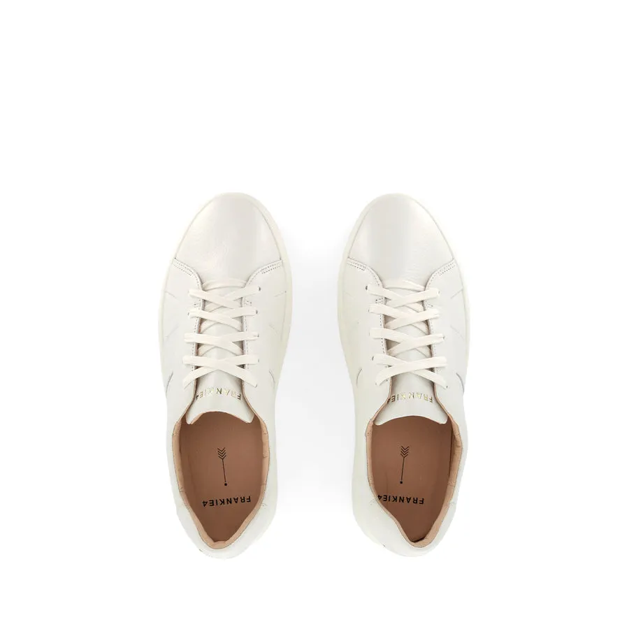 RILEY - WHITE TUMBLE LEATHER Streetwear Style