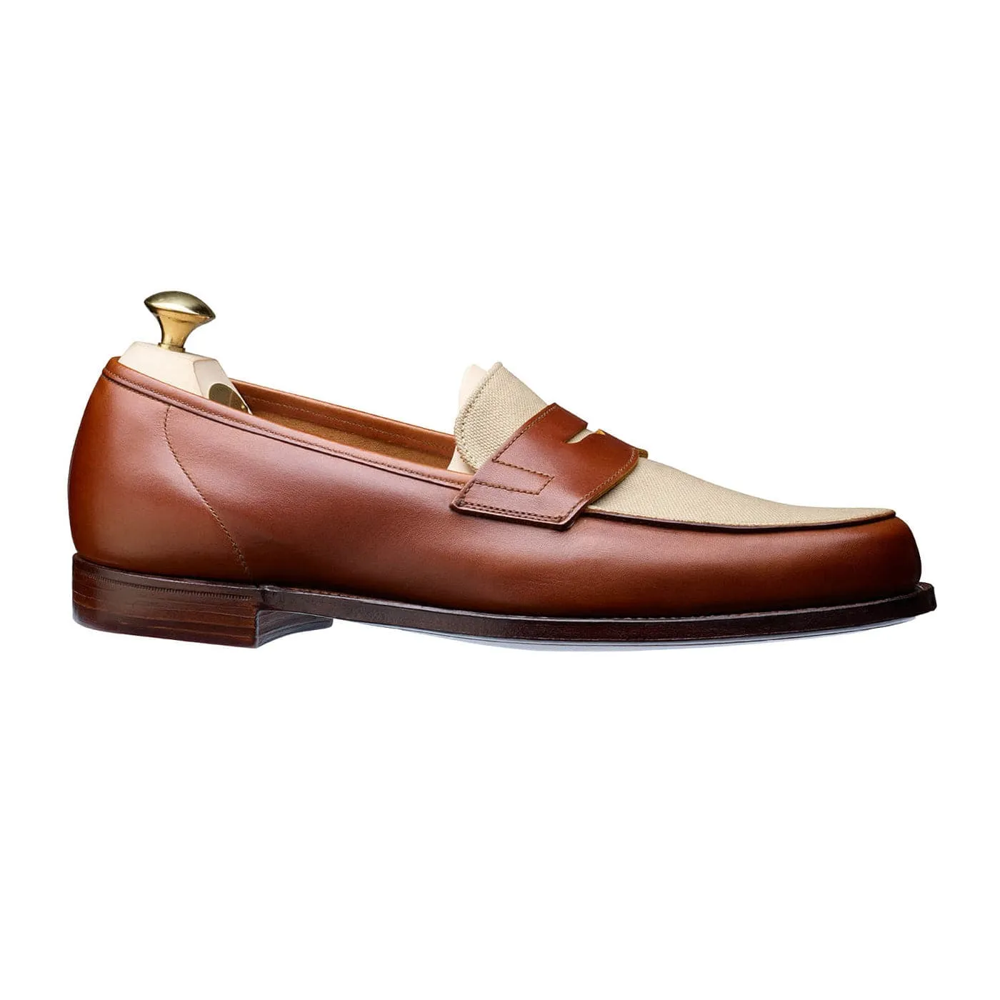 Richmond 2 Tan Burnished Calf & Stone Canvas Timeless Style Doctor Approved