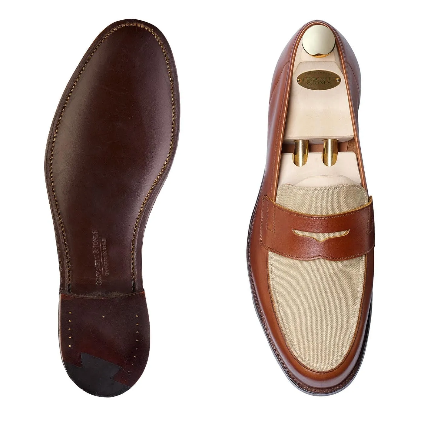 Smart Breeze Richmond 2 Tan Burnished Calf & Stone Canvas