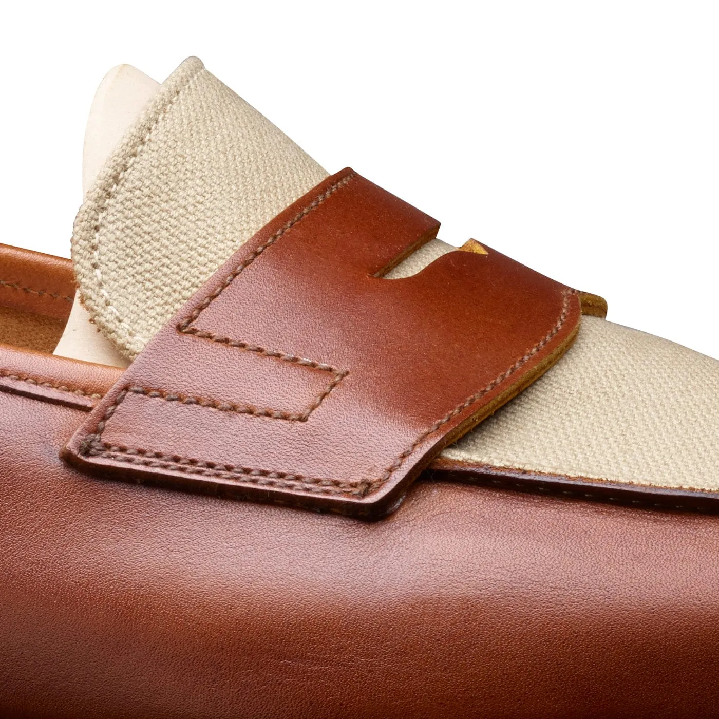 Gym Use Richmond 2 Tan Burnished Calf & Stone Canvas