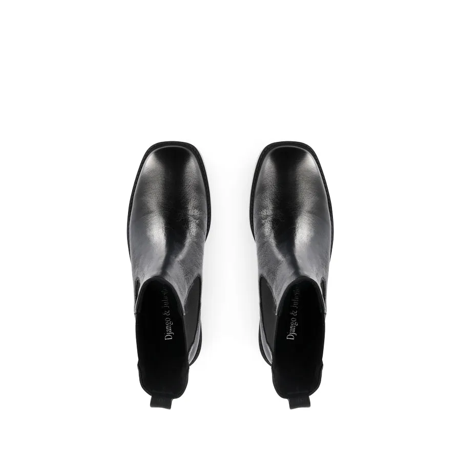TOOVI - BLACK LEATHER Breathable   fabric Fit for All