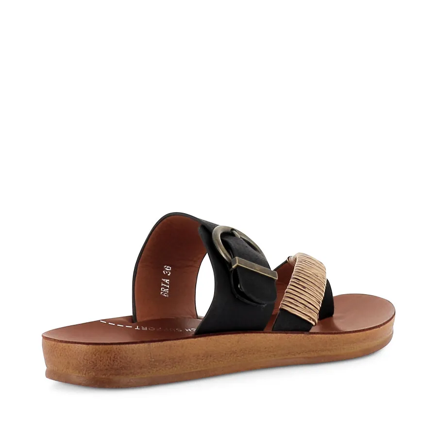 BRIA - BLACK Flexible walking shoes hypoallergenic material