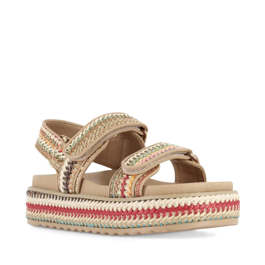 BRIDGETT - NATURAL MULTI WOVEN LEATHER Flex Pattern