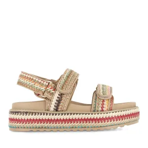 BRIDGETT - NATURAL MULTI WOVEN LEATHER Laidback Mood Activity Fit