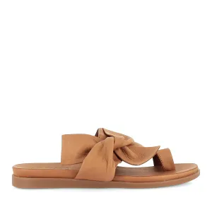 BRIE - TAN LEATHER Unique Style Beach Slip