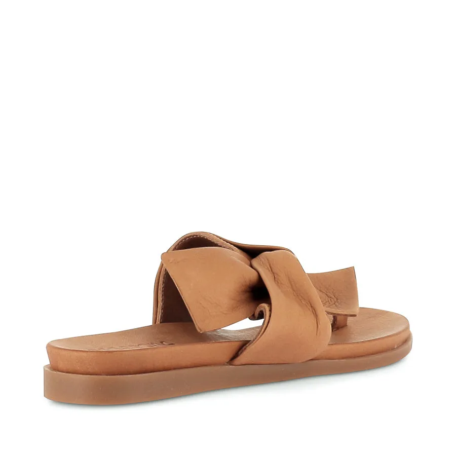 Quick Comfort Fit Slip Sandals BRIE - TAN LEATHER