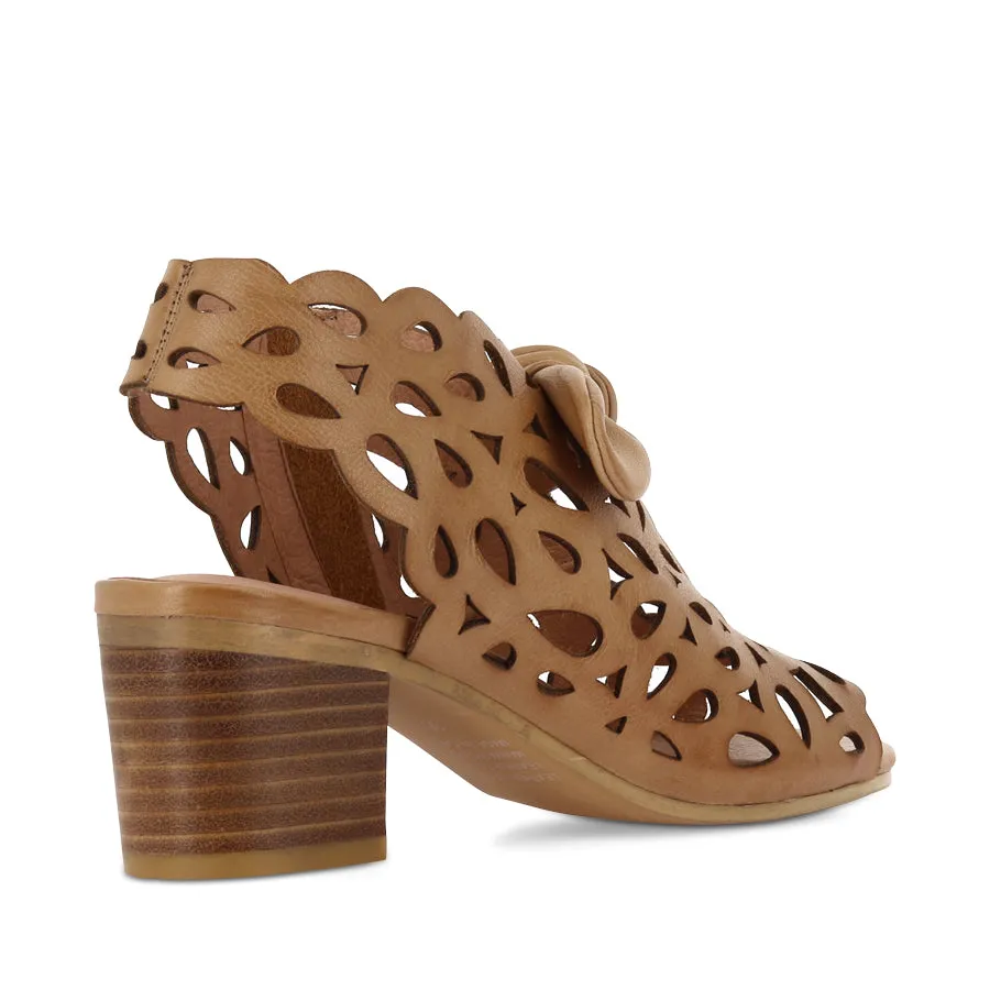 BRILEYS - DARK TAN LEATHER Patent Shine