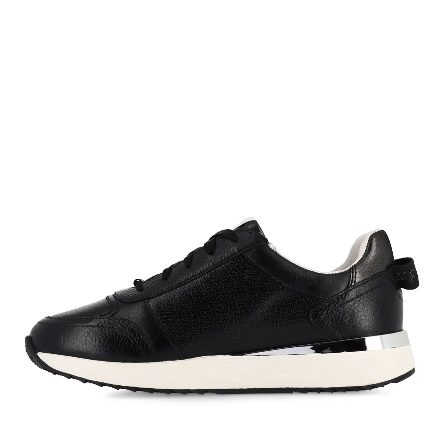 BROOKLYN III - BLACK STEEL LEATHER Flexi Fit Balanced Sole