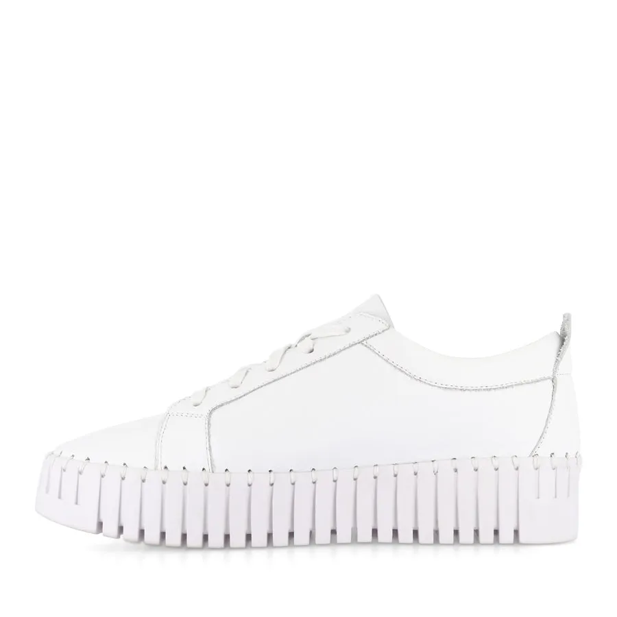 Breathable Choice perforated upper BUMP - WHITE LEATHER