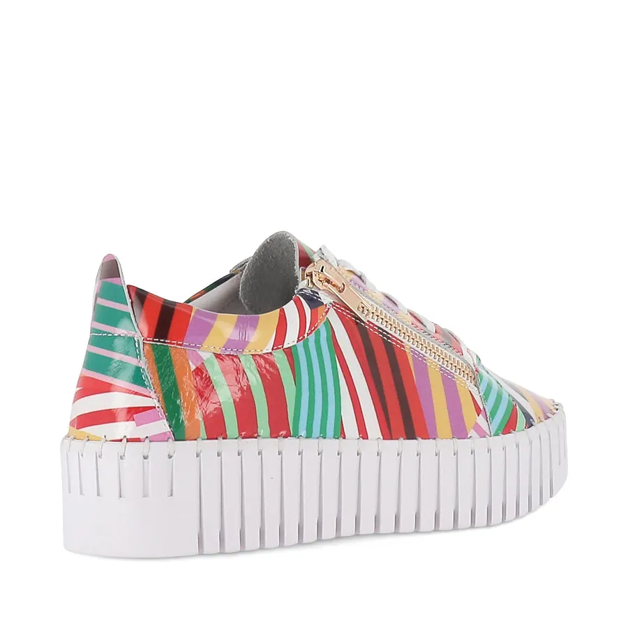 BUMP - WHITE STRIPE MULTI PATENT Cushioned durability