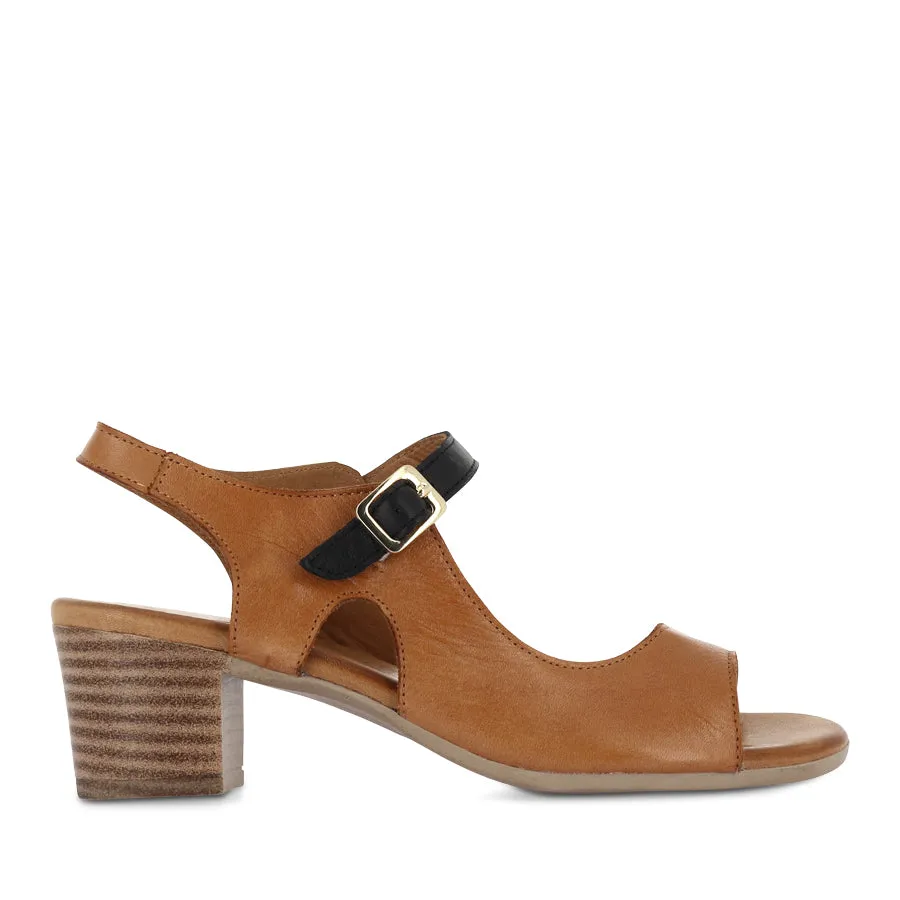 BURSA - TAN/NAVY LEATHER Leaf Path
