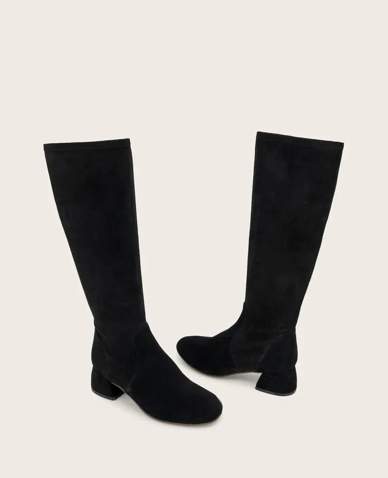 GENTLE SOULS EMILY TALL STRETCH BOOT - BLACK Game Fit River Cross