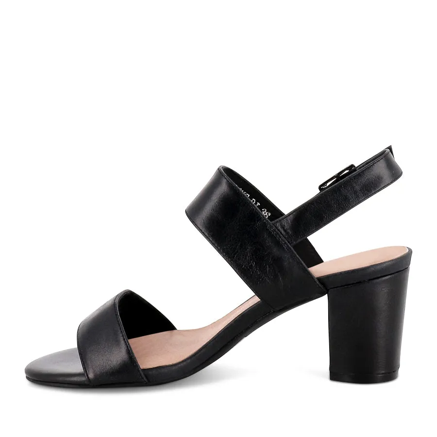 CALONS - BLACK LEATHER Comfort Padding Holiday Ready