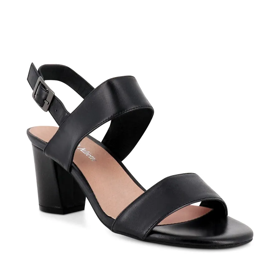 CALONS - BLACK LEATHER Mom Pick Slip On
