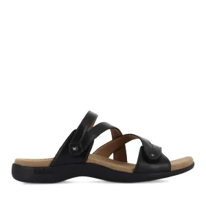 DOUBLE U - BLACK LEATHER Ventilated Elastic Collar
