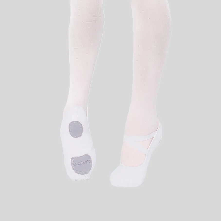CAPEZIO HANAMI WHITE BALLET SLIPPER - CHILD #2037C most flexible familiar