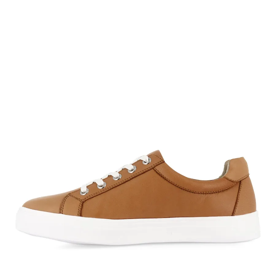 CARA - TAN LEATHER Compression Balanced Midsole Lean Ride