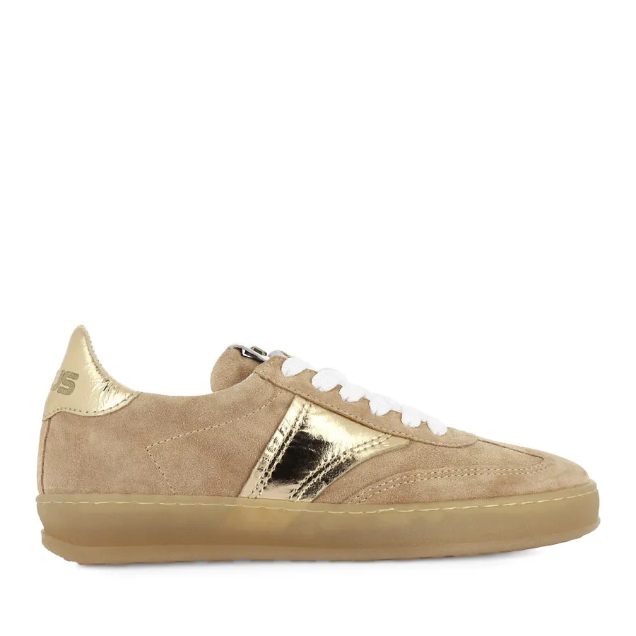 TASH - TAN/GOLD SUEDE Slip-resistant fit City Style