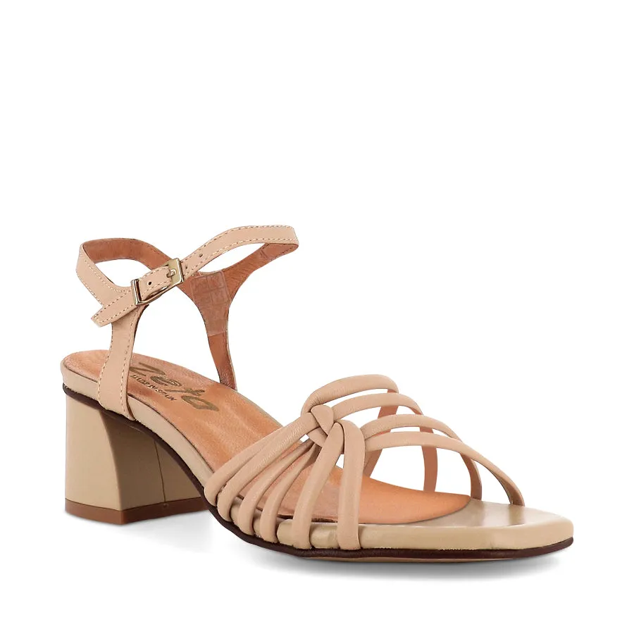CARLY - BEIGE LEATHER Breathable Practical All-Day Wear