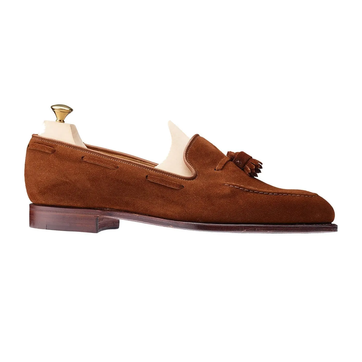 Safe Power Durable Leather Shoes Carly Polo Brown Calf Suede