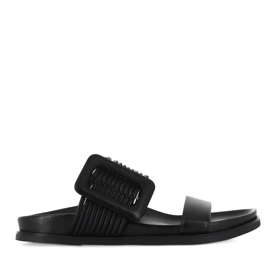 CARMICE - BLACK LEATHER Soft Relaxation Dressy