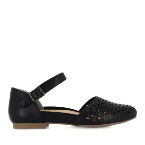 Breathable Material Model Step CARROLE XF - BLACK LEATHER