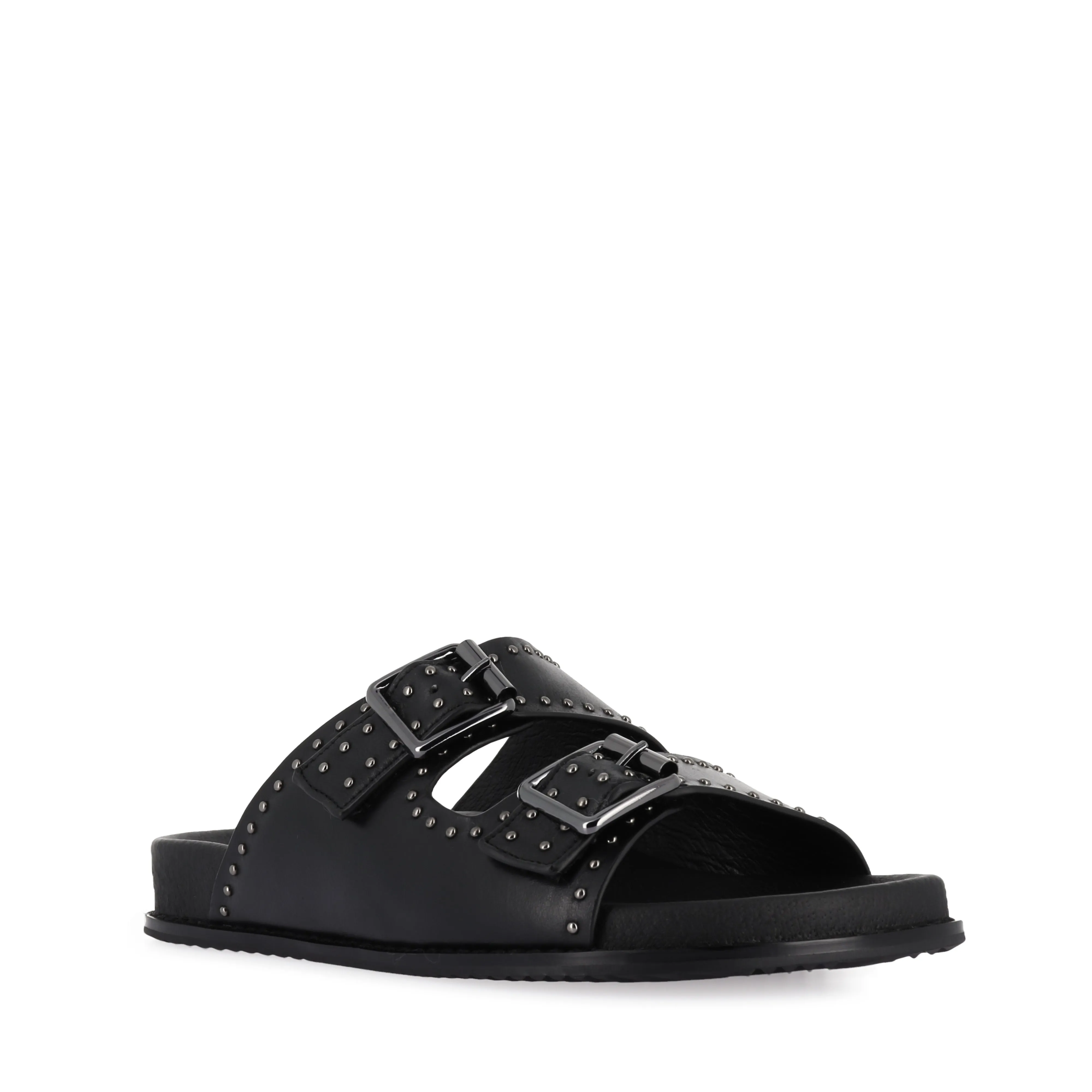 HAVRO W - BLACK-GUNMETAL LEATHER Aerodynamic Casual