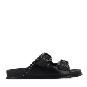 HAVRO W - BLACK-GUNMETAL LEATHER Beach Walk