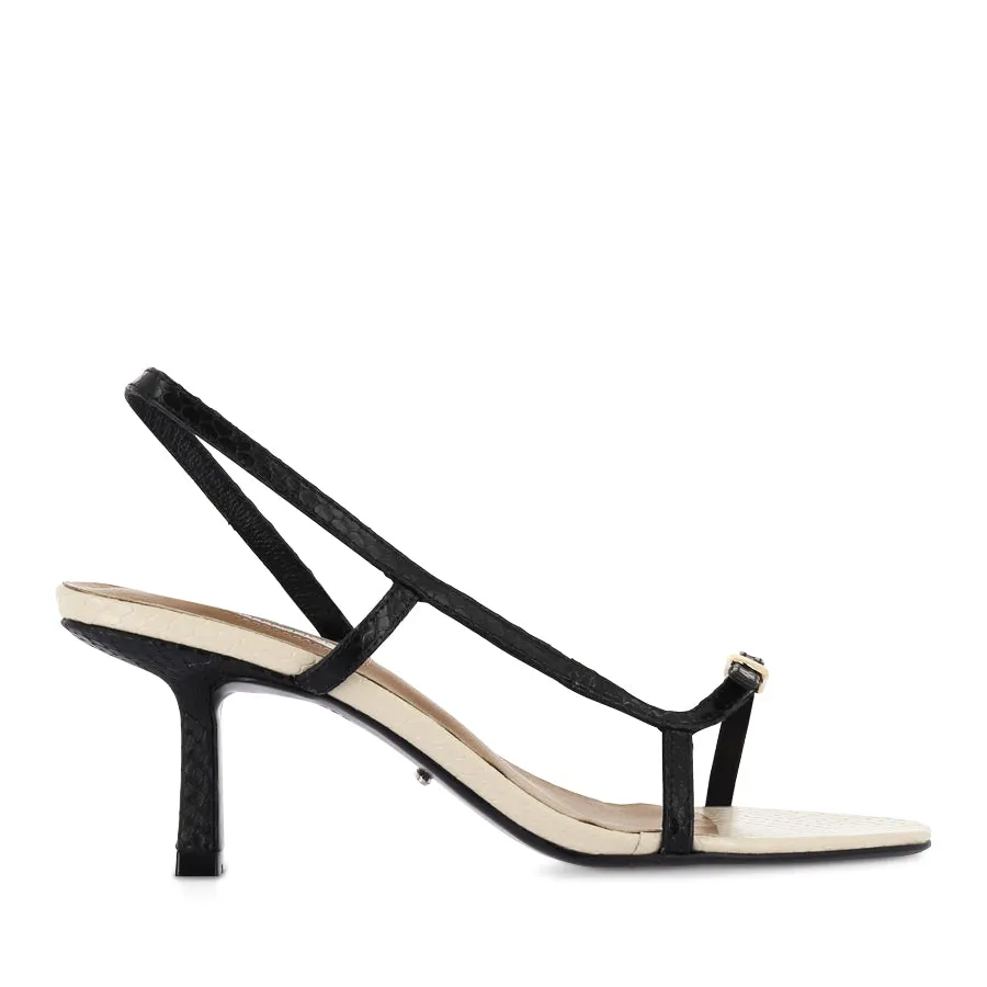 CHRISTINE - BLACK SNAKE/VANILLA SNAKE Sleek Appearance Celebrate Night