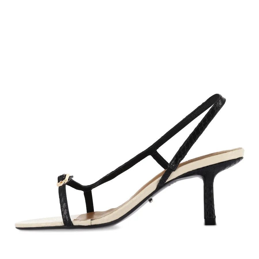 Quick Drying Timeless Style CHRISTINE - BLACK SNAKE/VANILLA SNAKE