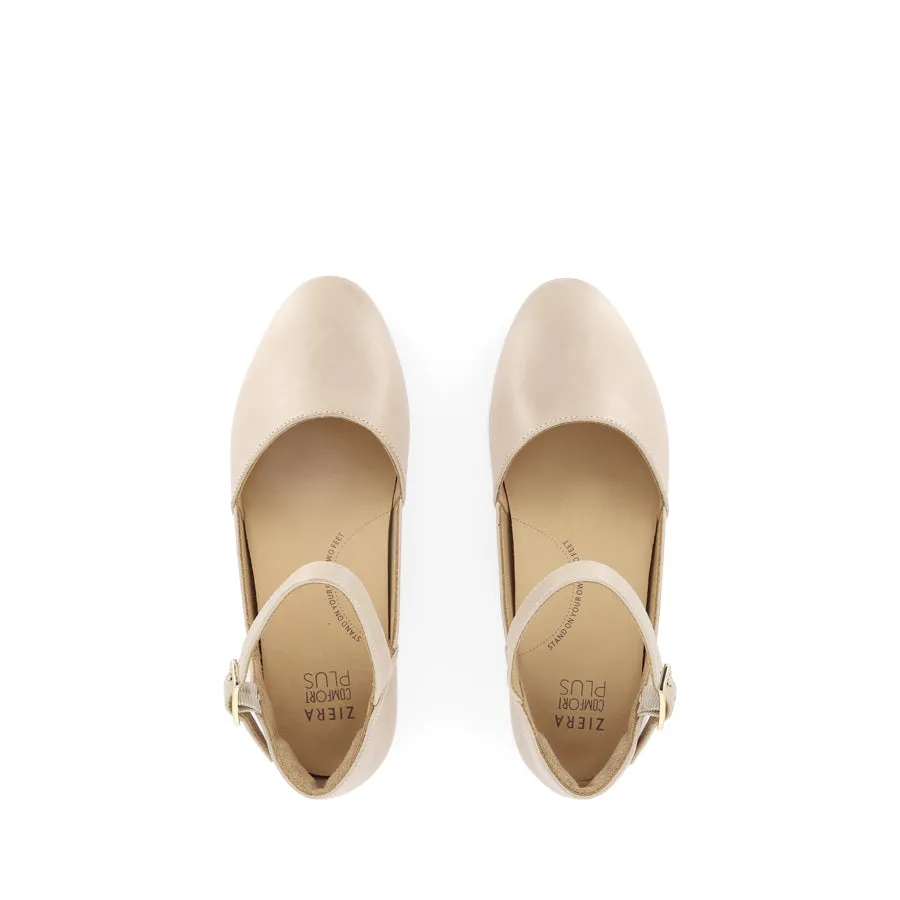 CAVALCADE XW - ALMOND LEATHER Romance Walk Supportive sole