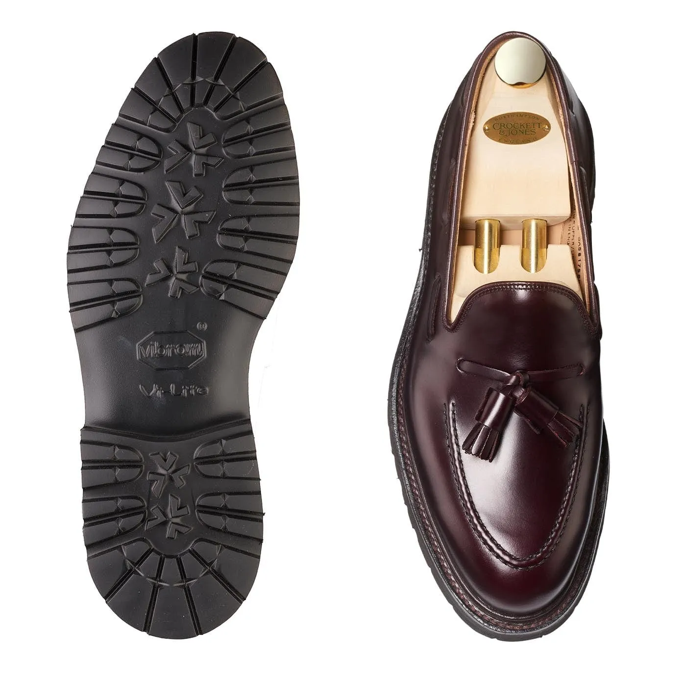 Hold Safe Non-Slip Sole Cavendish Burgundy Cavalry Calf
