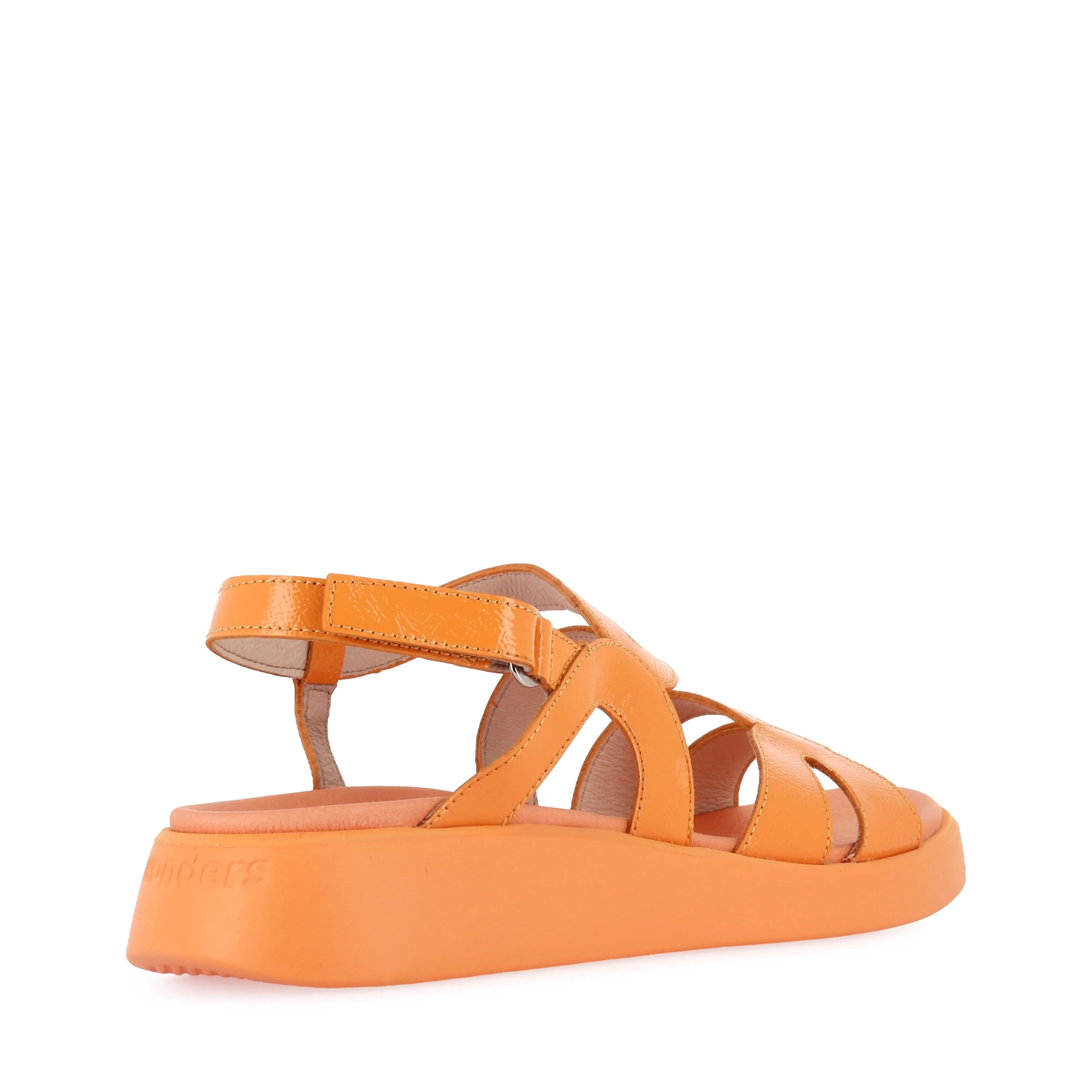 CAYLEE C-6534 - ORANGE PATENT Sporty Casual Footwear Velcro straps
