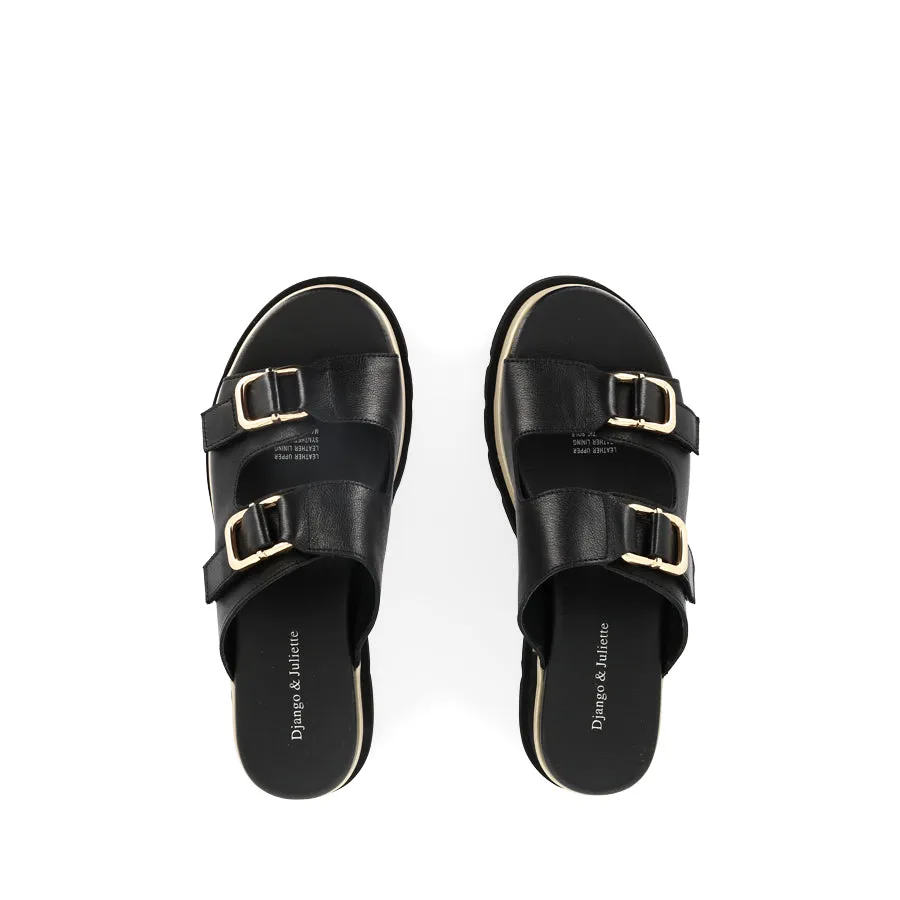 Comfy Step CHABLIS - BLACK LEATHER