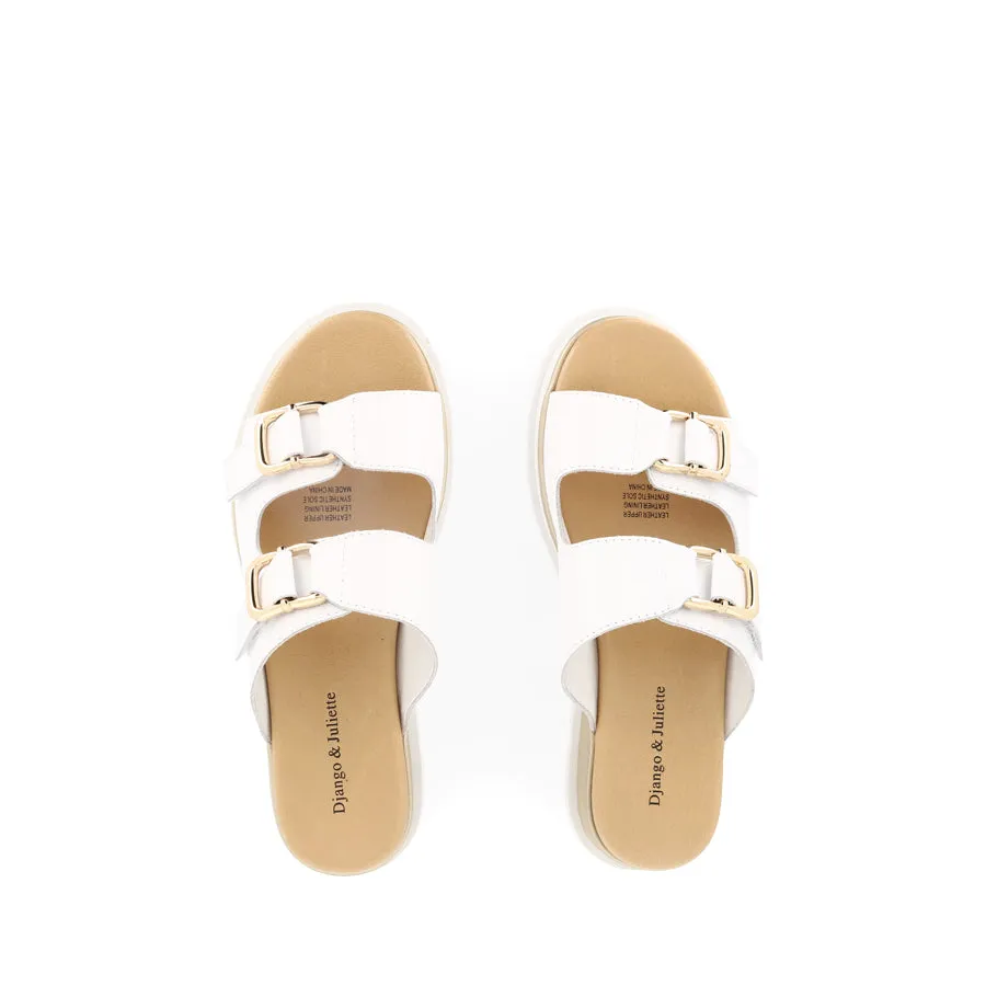 CHABLIS - WHITE LEATHER Shock absorbing midsole Soft Footbed