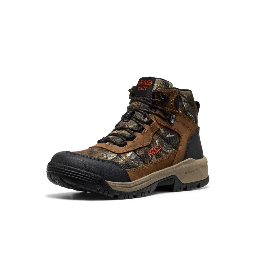 Easy - to - wear most school Men's Skokie Waterproof Work Boot (Soft Toe)  |  Camo/Black