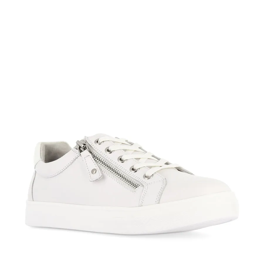 Swift Step Lace Free Fastenings CHARLIE XW - WHITE LEATHER