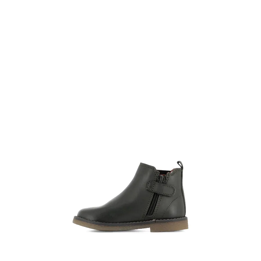 Neutral Tone CHELSEA II JNR - DARK OLIVE LEATHER