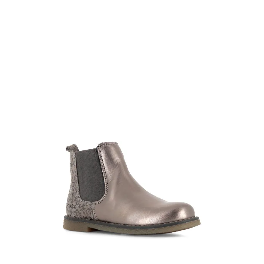 CHELSEA II - PEWTER METALLIC LEATHER Heat Lock rubber