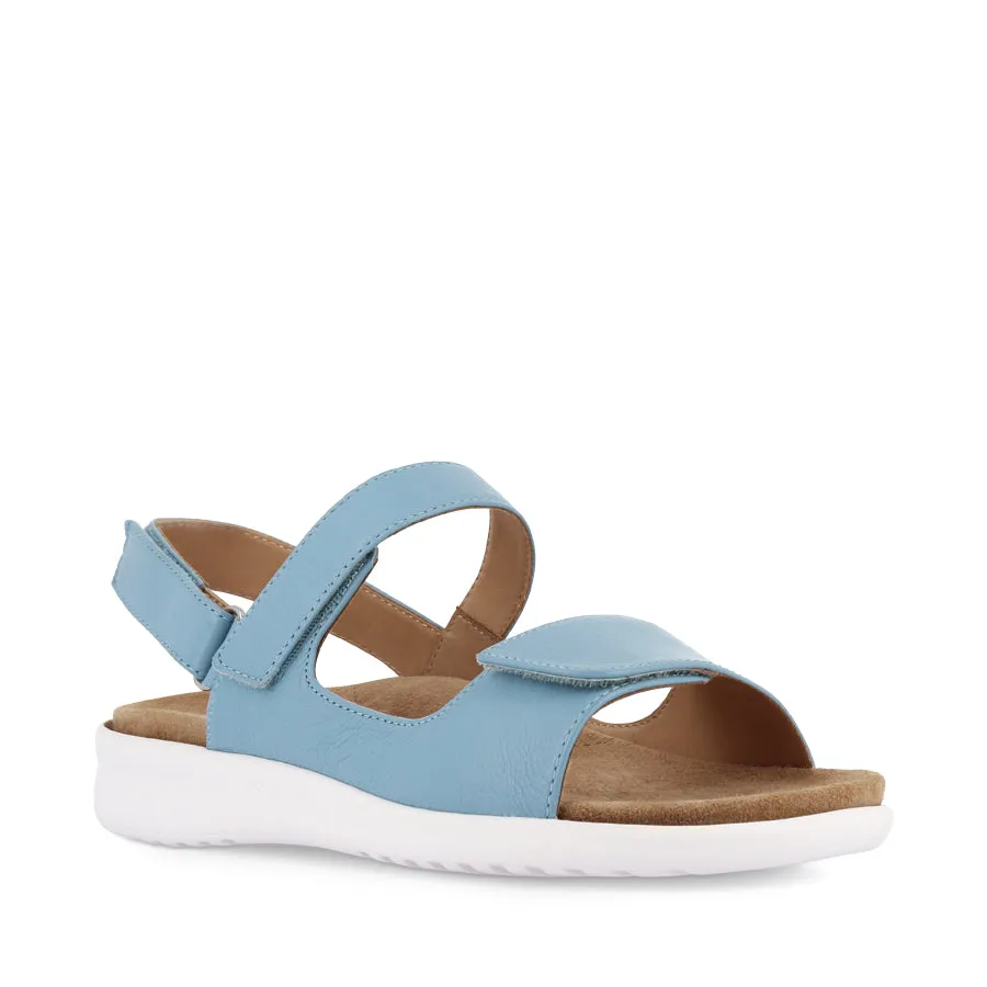 Leather quick dry BENJI XW - NEW BLUE LEATHER/WHITE SOLE