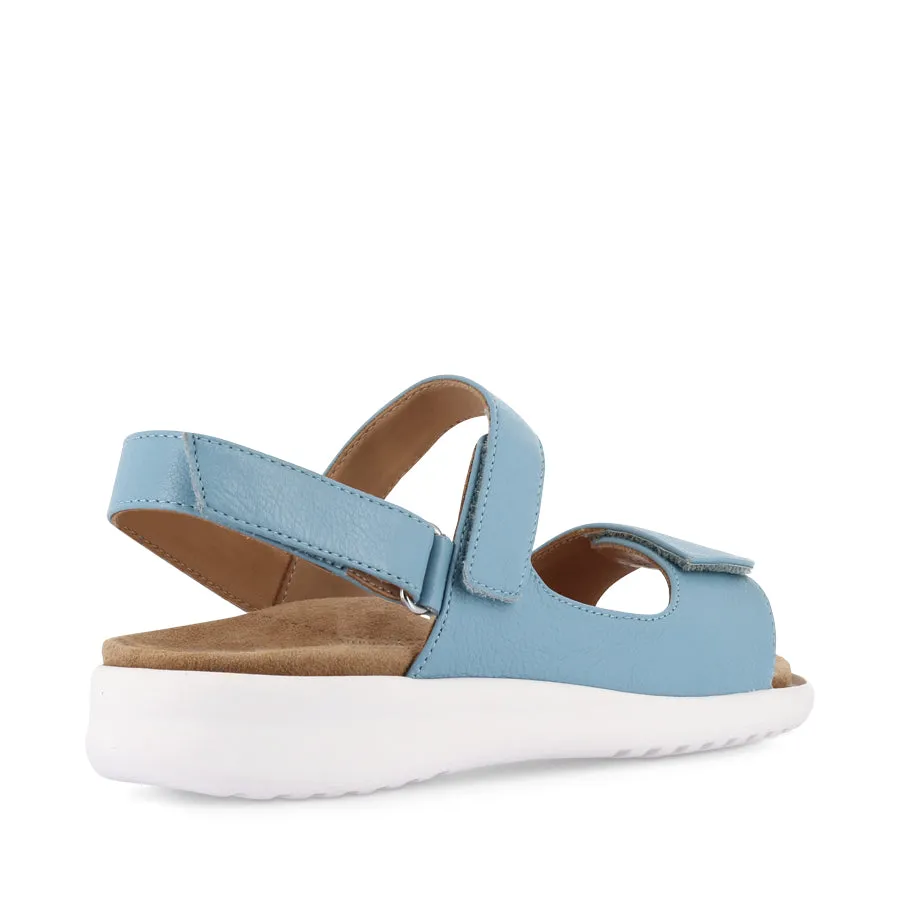 Flexible Vacation Shoes Dry Fit BENJI XW - NEW BLUE LEATHER/WHITE SOLE