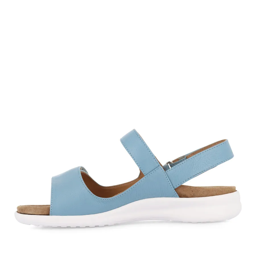 BENJI XW - NEW BLUE LEATHER/WHITE SOLE Flexible Flip-flops