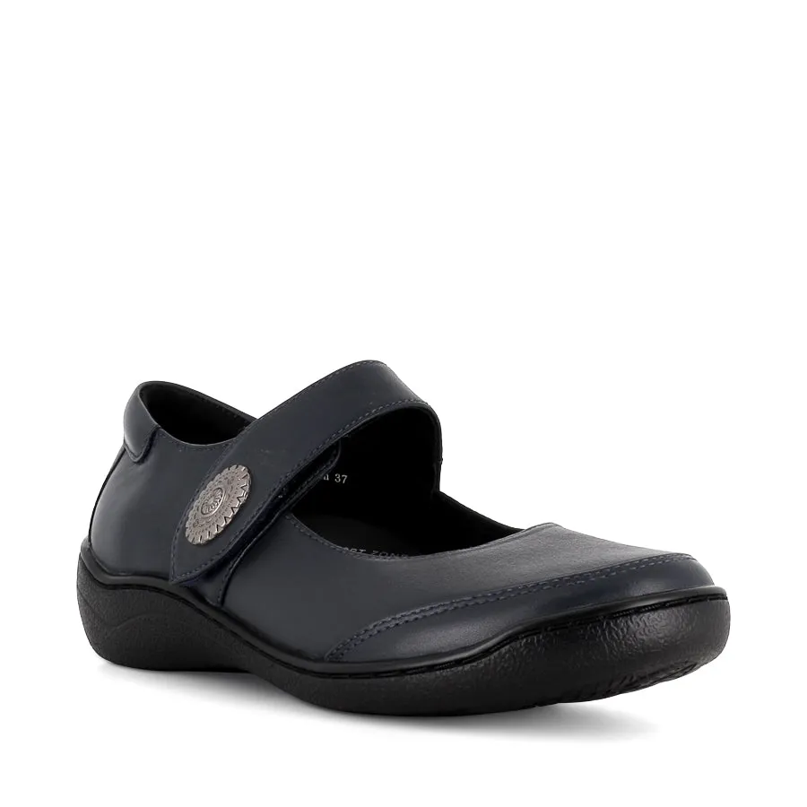 PEACH PLAIN - NAVY STRETCH SMOOTH All-day Slip-ons Durable Quality