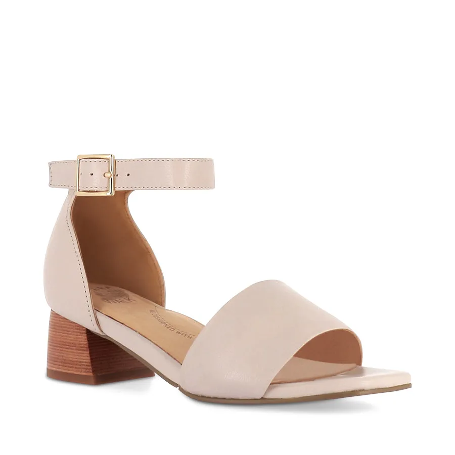 CLAIREST W - NUDE LEATHER Breathable fabric Open Toe
