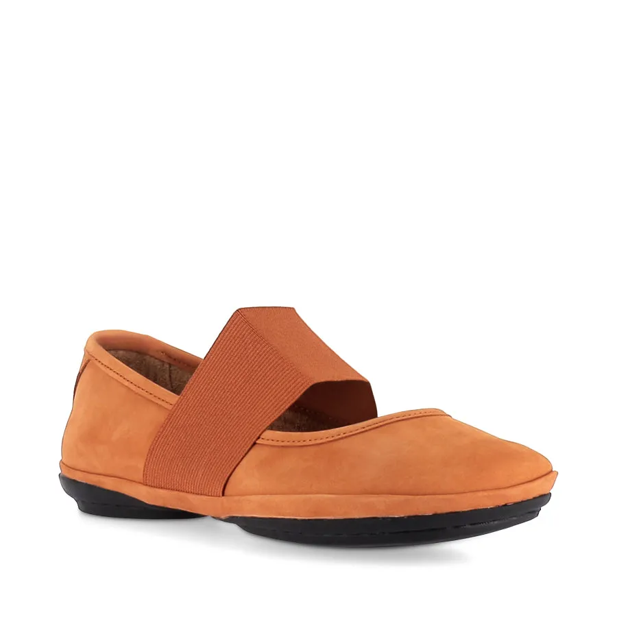 RIGHT NINA 21595 - MEDIUM BROWN LEATHER Stretchable Upper