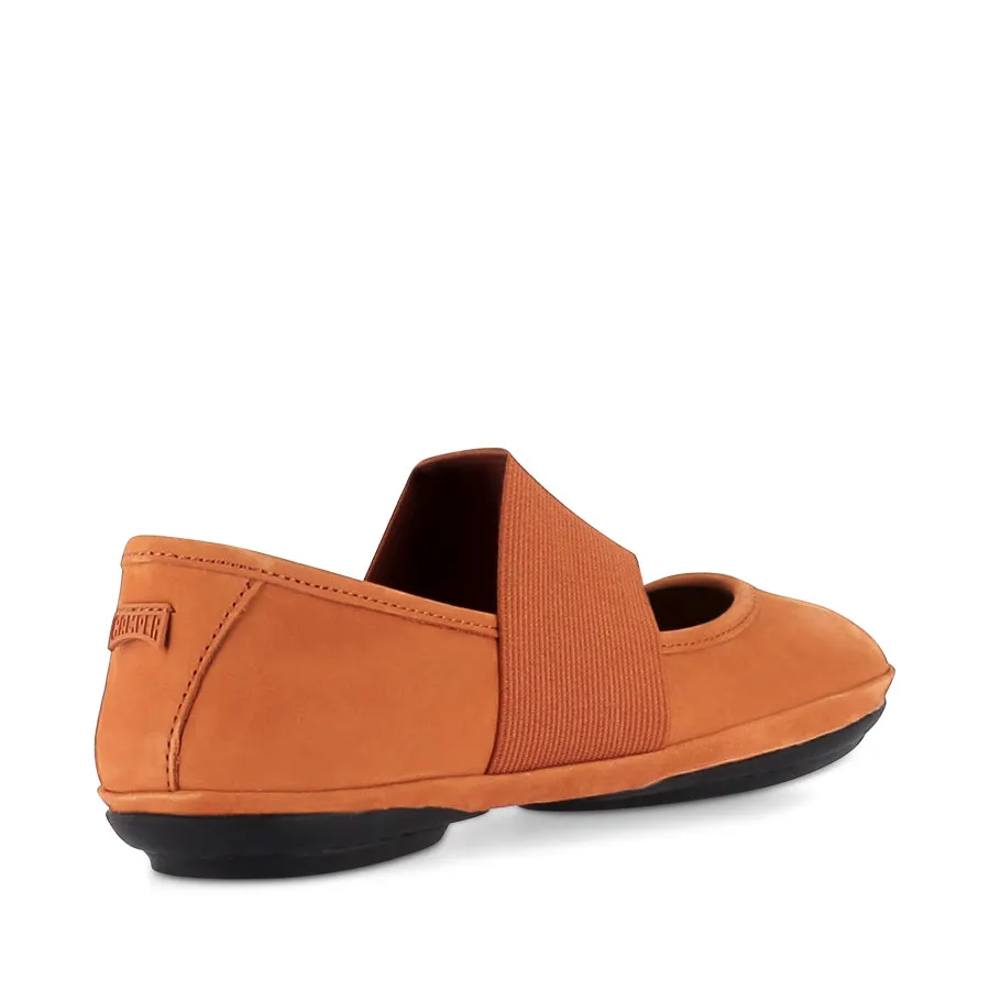 RIGHT NINA 21595 - MEDIUM BROWN LEATHER Easy Comfort Leather Soft