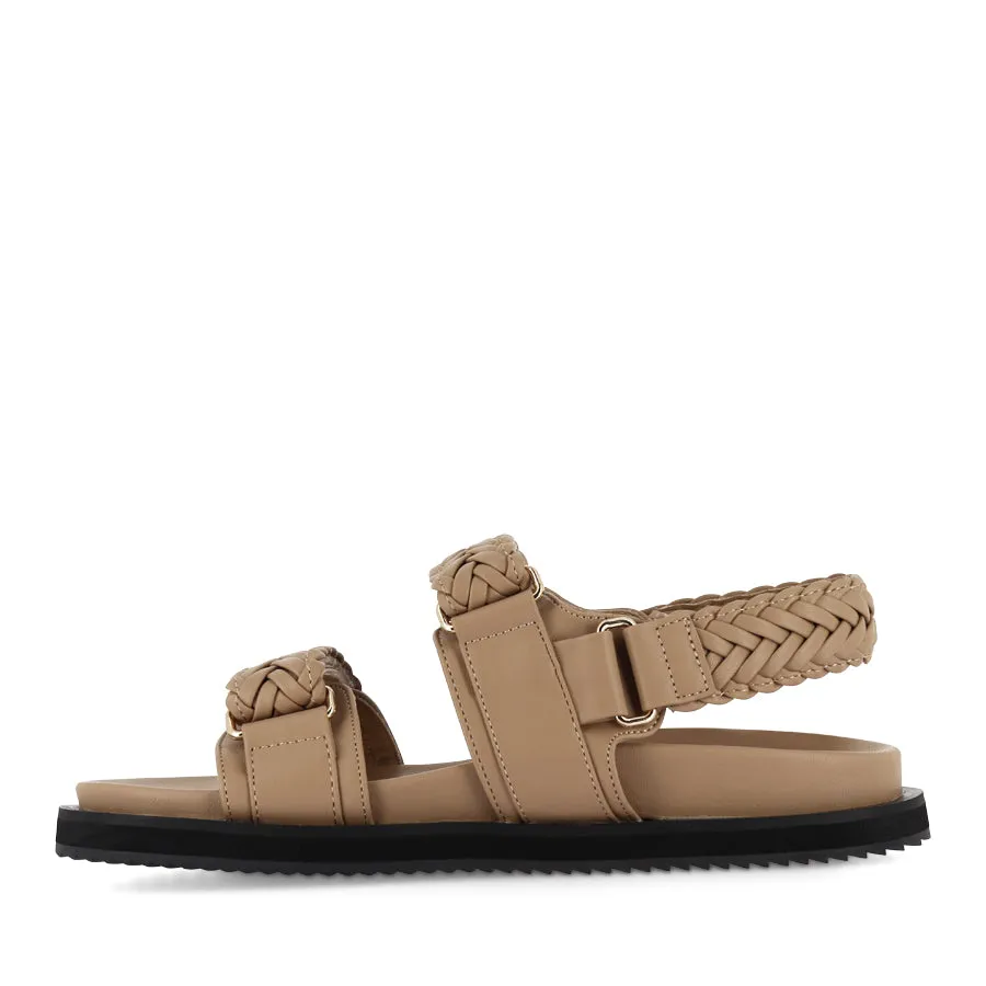 Customizable Straps Sleek Casual Flats TAISHI - CLAY