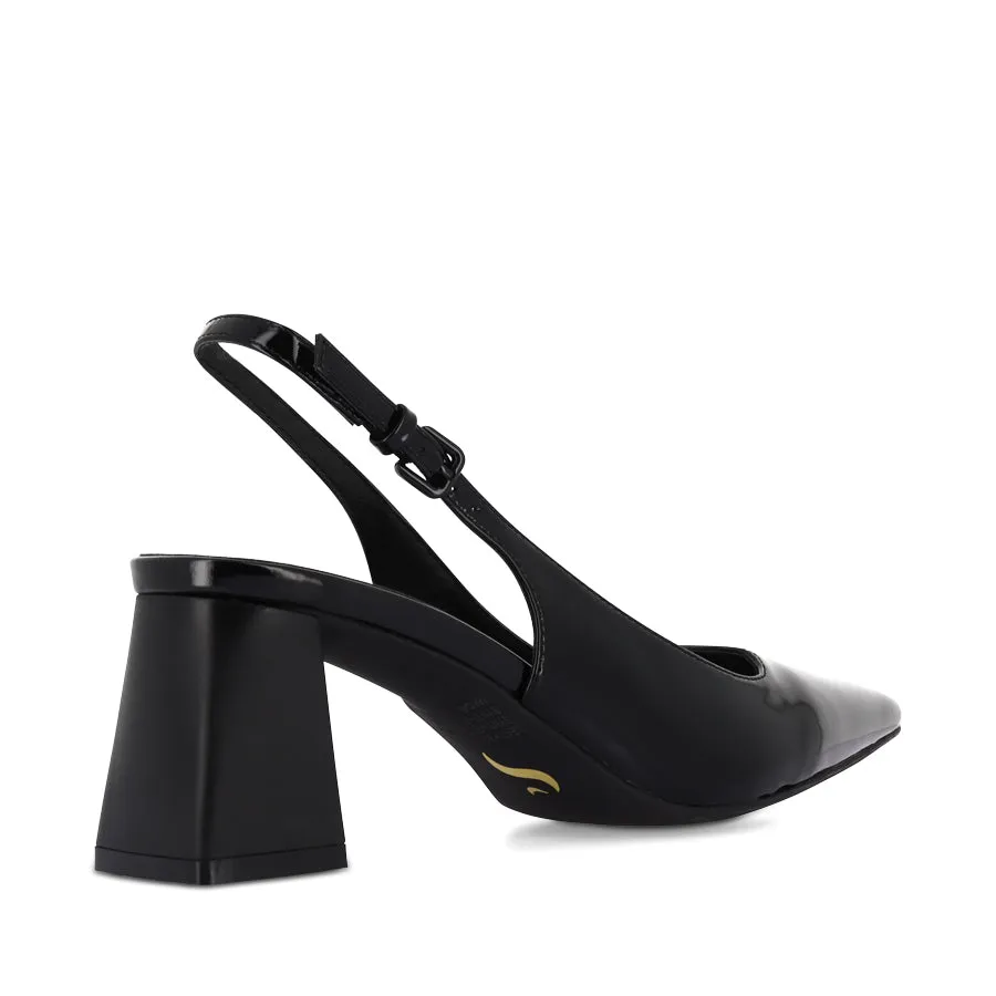 YARRA - BLACK PATENT LEATHER Toe Protection