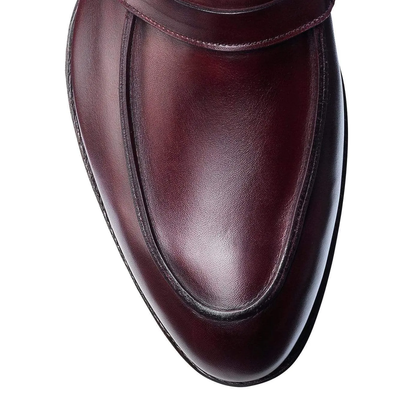 Lucy Burgundy Burnished Calf Professor Style