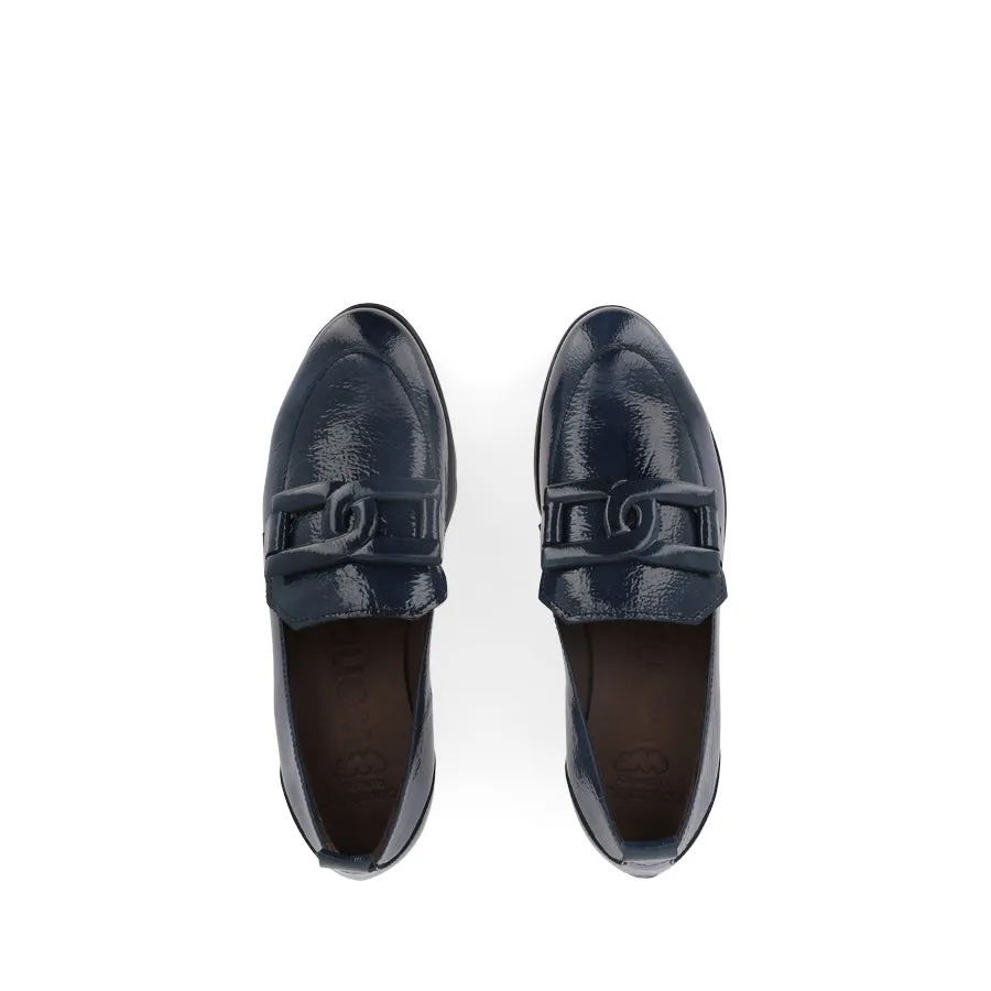 CORRI C-33303 - NAVY PATENT LEATHER Korean Cool Horsebit Detail